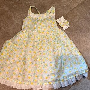cupcakes & cashmere Lemon Print Kids Dress